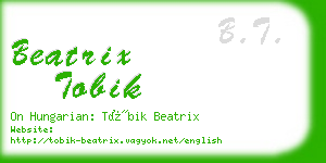 beatrix tobik business card